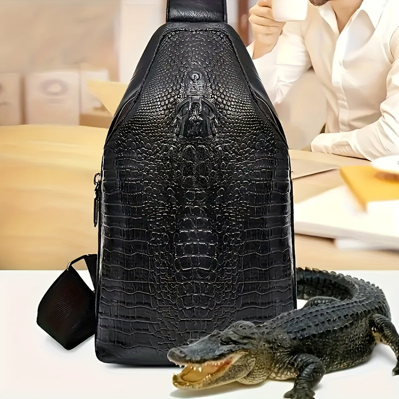 Lynx Men's Chest Bag with Earphone Hole-unisex bags-Black-All10dollars.com