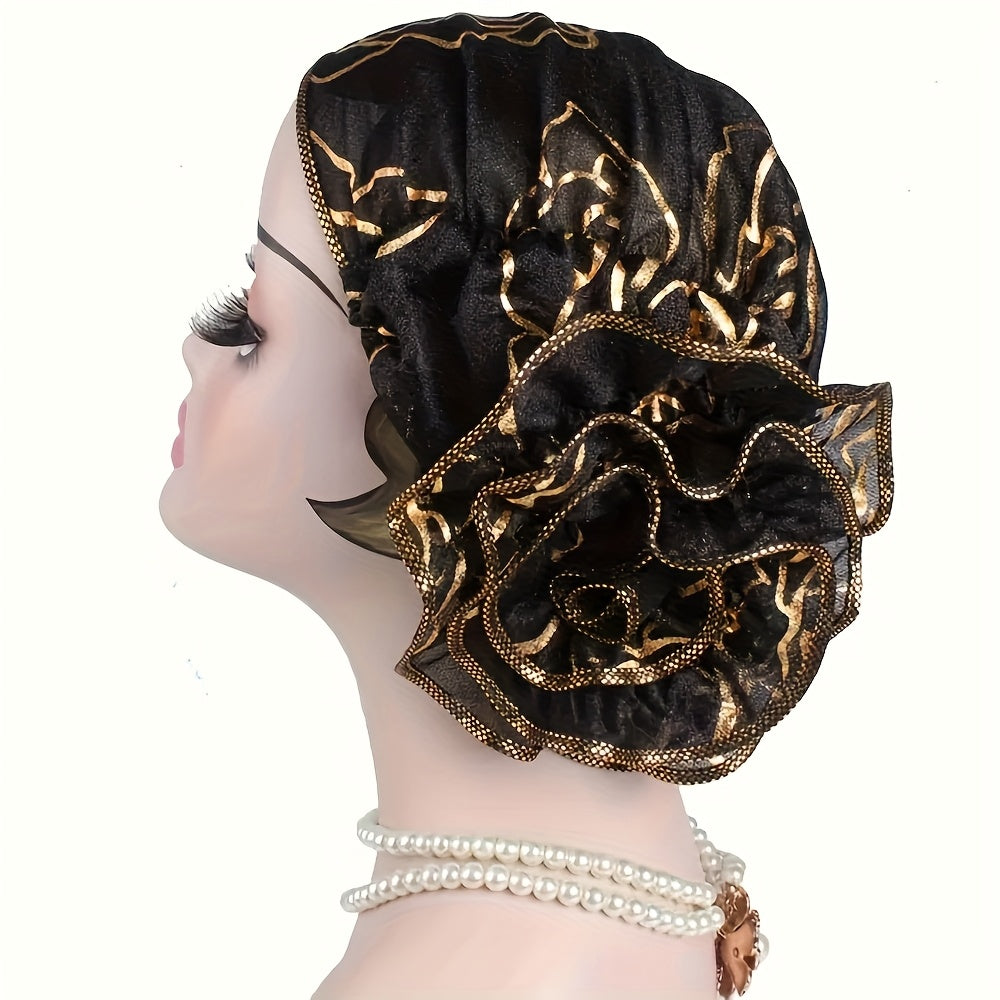 4pcs Elegant Floral Lace Headband Caps Turban women-winter hat-All10dollars.com