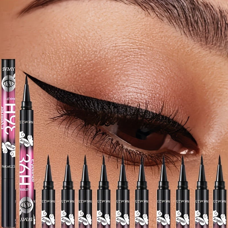 36 hours Long-Lasting Eye Makeup 6pcs Black Liquid Eyeliner Pens Smudge-Proof and Waterproof-Eye liner-12-All10dollars.com