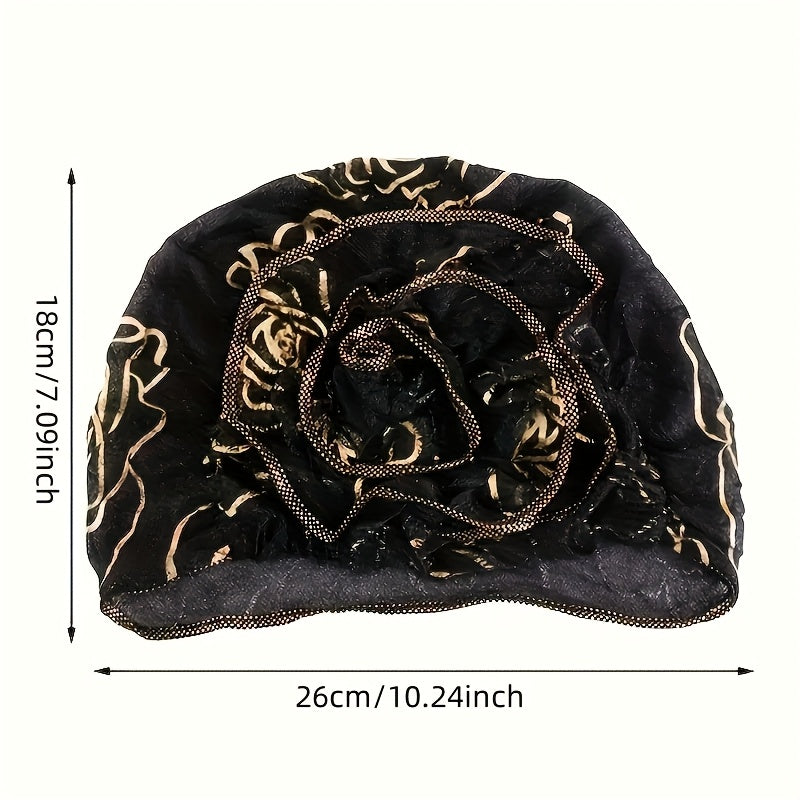4pcs Elegant Floral Lace Headband Caps Turban women-winter hat-All10dollars.com