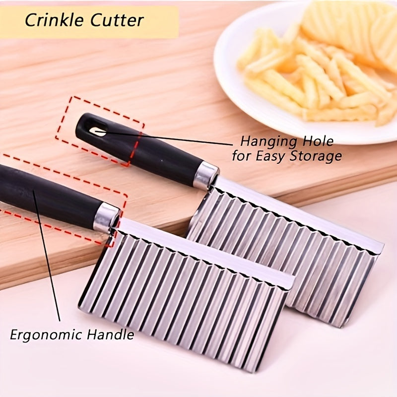 Manual Crinkle Cutter French Fry Slicer-Slicers-2pcs-All10dollars.com