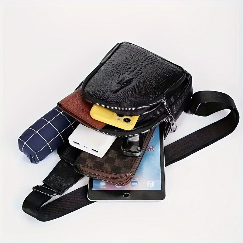 Lynx Men's Chest Bag with Earphone Hole-unisex bags-All10dollars.com