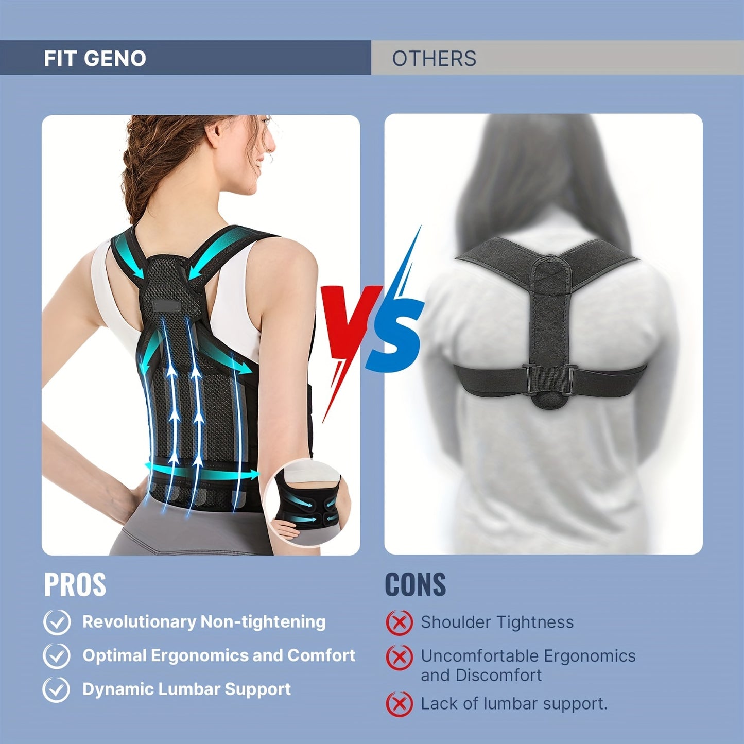 Back Brace Women And Men, Shoulder Training, Adjustable Full Back Support-All10dollars.com