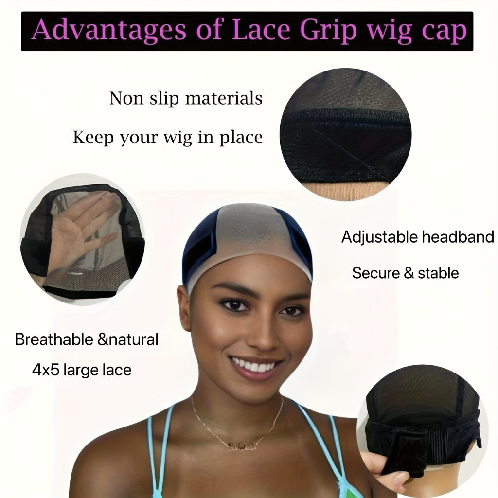 4x5 Lace Wig Cap With Grip Band For Women-wig cap-All10dollars.com