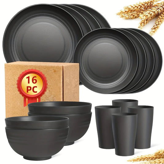16pcs Wheat Dinnerware Set-Dinnerware Set-16-piece family set-All10dollars.com