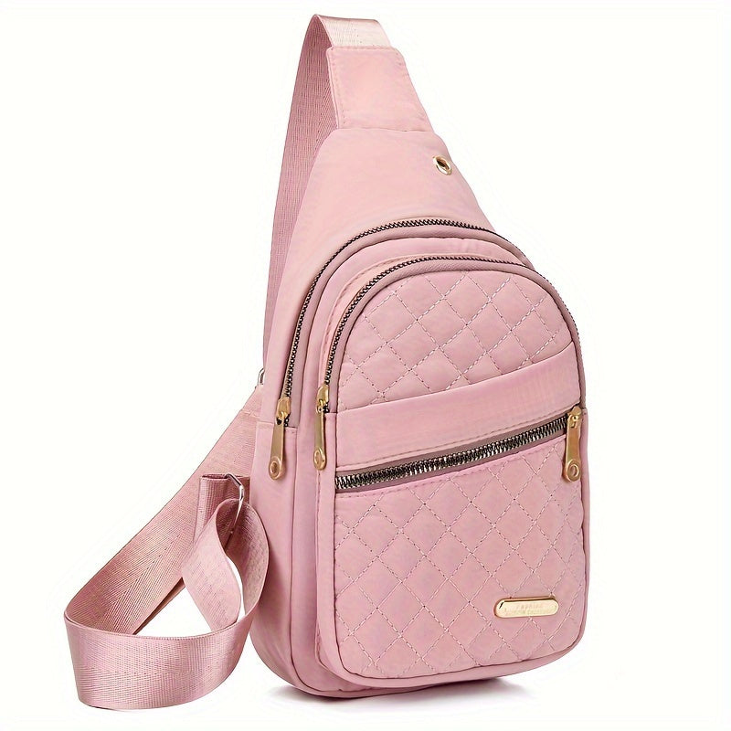 Lenyx Quilted Sling Backpack Crossbody Bag-bags-Pink-1pc-All10dollars.com