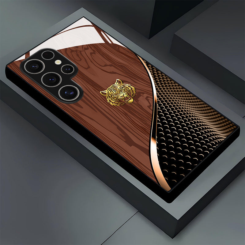 Tiger Head Tempered Glass Mobile Phone Case for Samsung-phone case-All10dollars.com