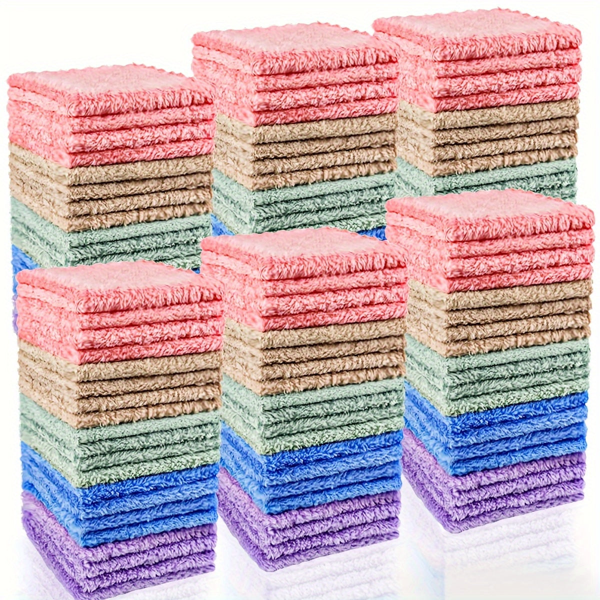 20 Pcs Washcloths - Square Towels Home Bathroom-WASHCLOTH-Multicolor-20pcs-All10dollars.com