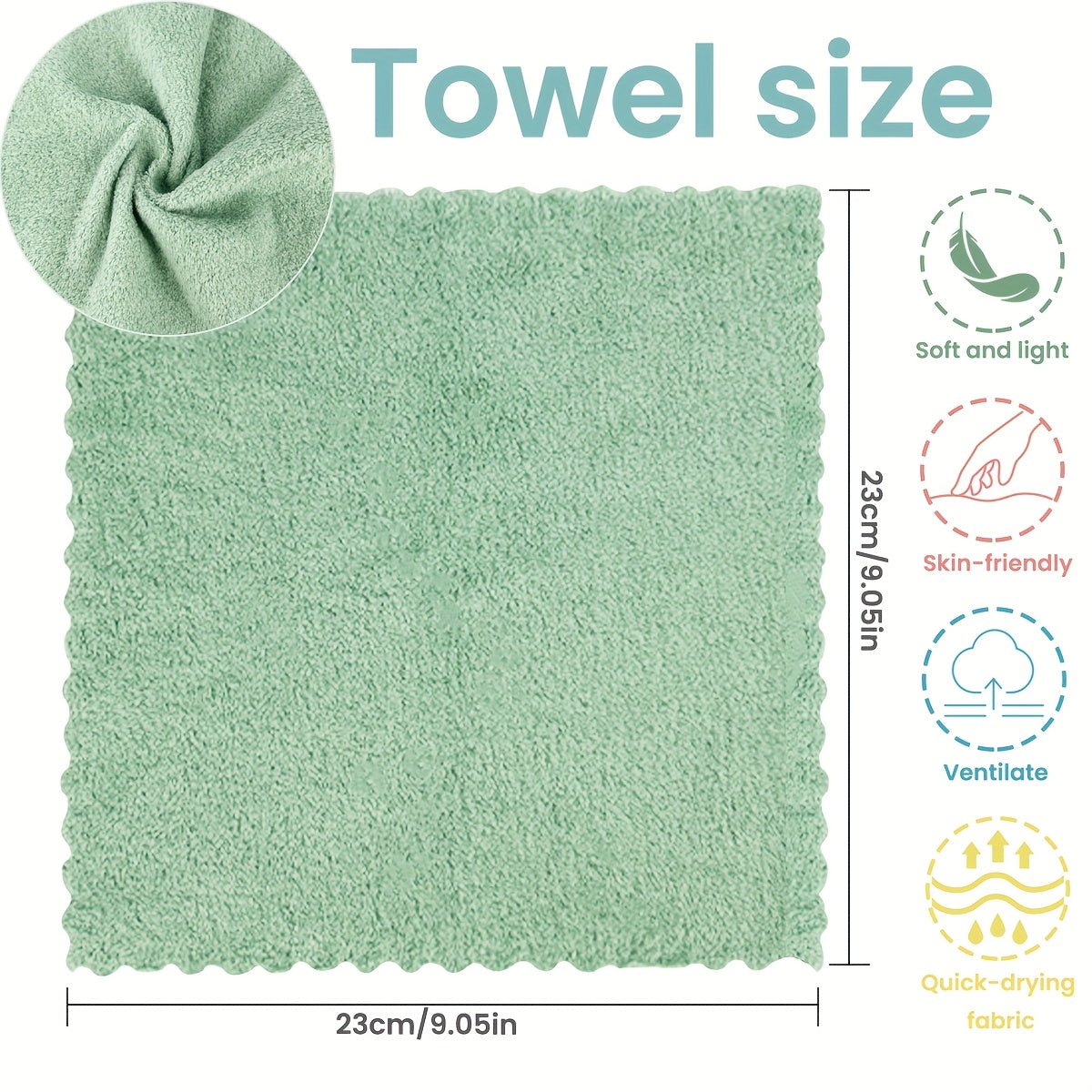 20 Pcs Washcloths - Square Towels Home Bathroom-WASHCLOTH-All10dollars.com