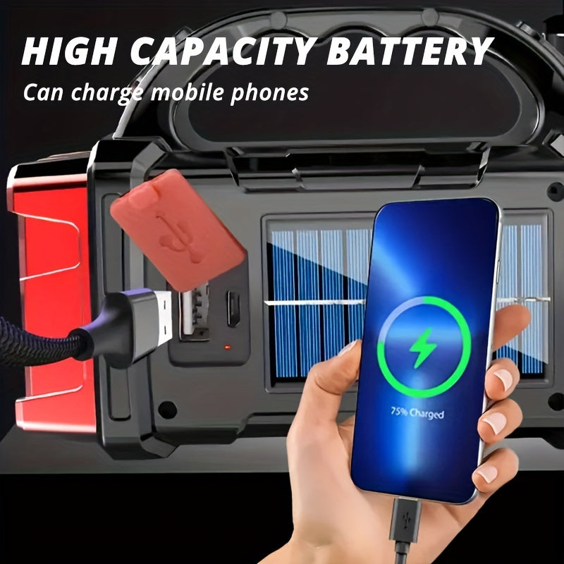 Solar & USB Rechargeable LED Lantern Tactical Flashlight-Lights-All10dollars.com