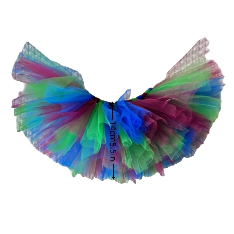 Ballet Tutu & Headband Set - Blue & Purple Tulle Birthday Gifts Frilly Tutu Skirt-BABY tutu-All10dollars.com