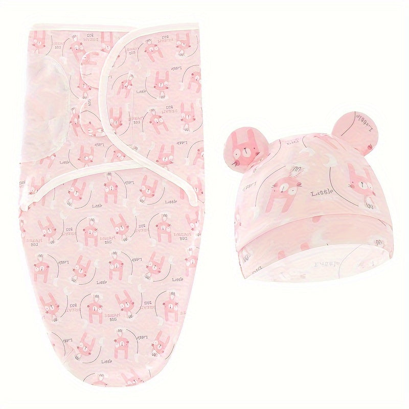 Newborn Swaddle Blankets And Hats Baby Infant Wraps.-BABY-Jackrabbit-All10dollars.com