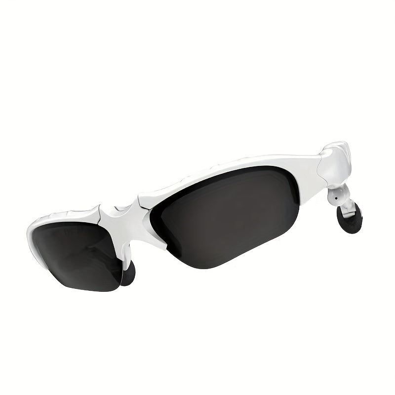 Rechargeable Wireless Smart Black Glasses With Built-in Headphones-SMART GLASSES-White-All10dollars.com