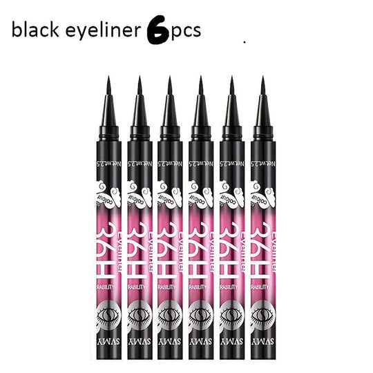 36 hours Long-Lasting Eye Makeup 6pcs Black Liquid Eyeliner Pens Smudge-Proof and Waterproof-Eye liner-All10dollars.com