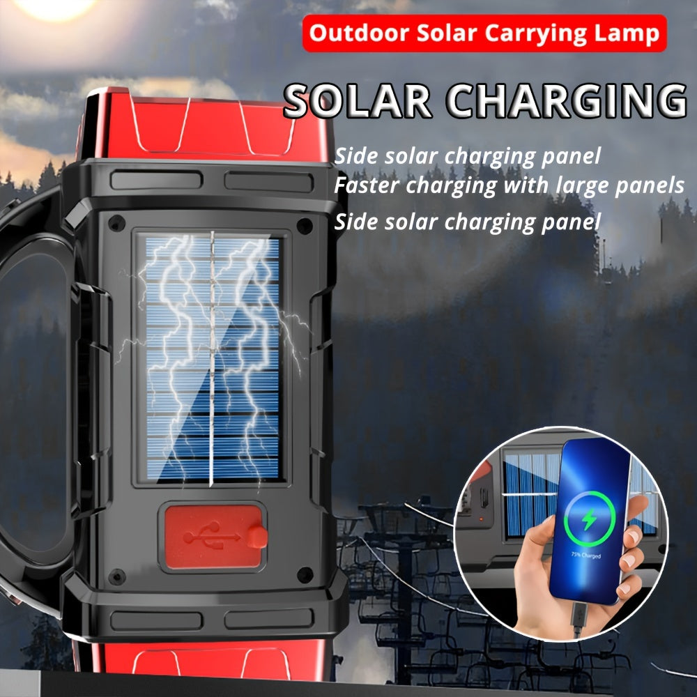 Solar & USB Rechargeable LED Lantern Tactical Flashlight-Lights-All10dollars.com