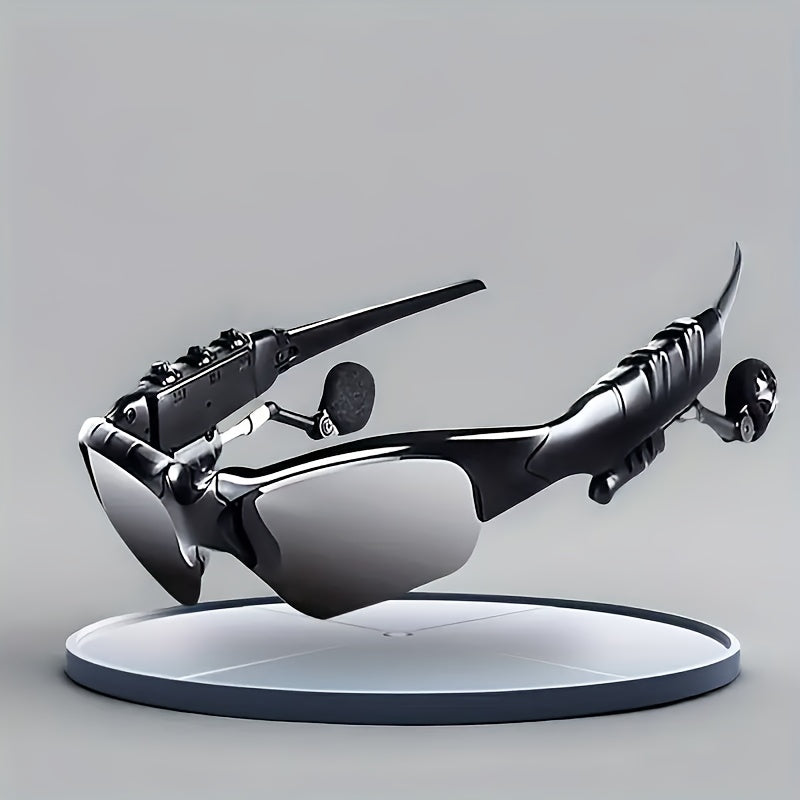 Rechargeable Wireless Smart Black Glasses With Built-in Headphones-SMART GLASSES-Black-All10dollars.com