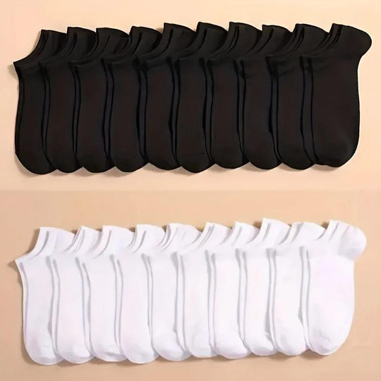 10 Pairs Low Cut Ankle Socks-socks-One-size-10pairs Mix-All10dollars.com