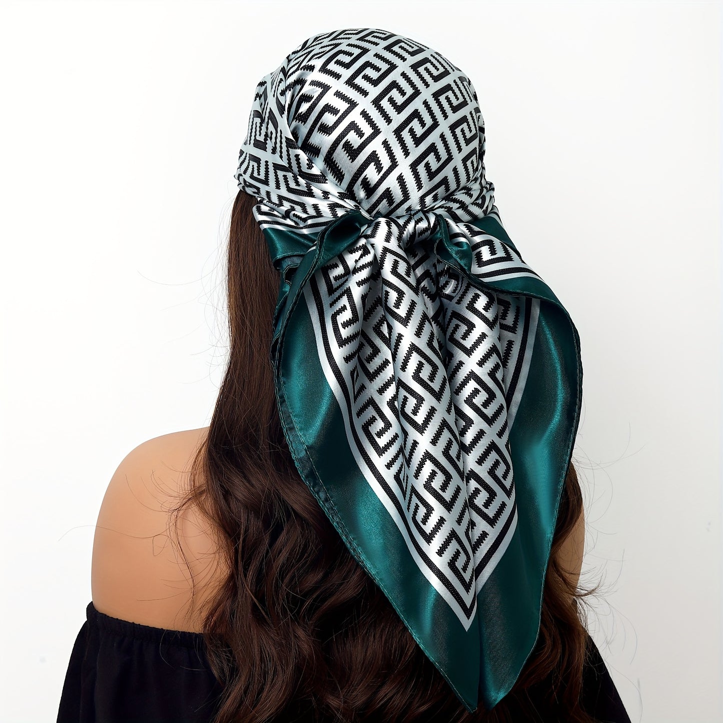 Square Scarf All-season Headband 4 ways to wear for Women-scarf-Green-All10dollars.com