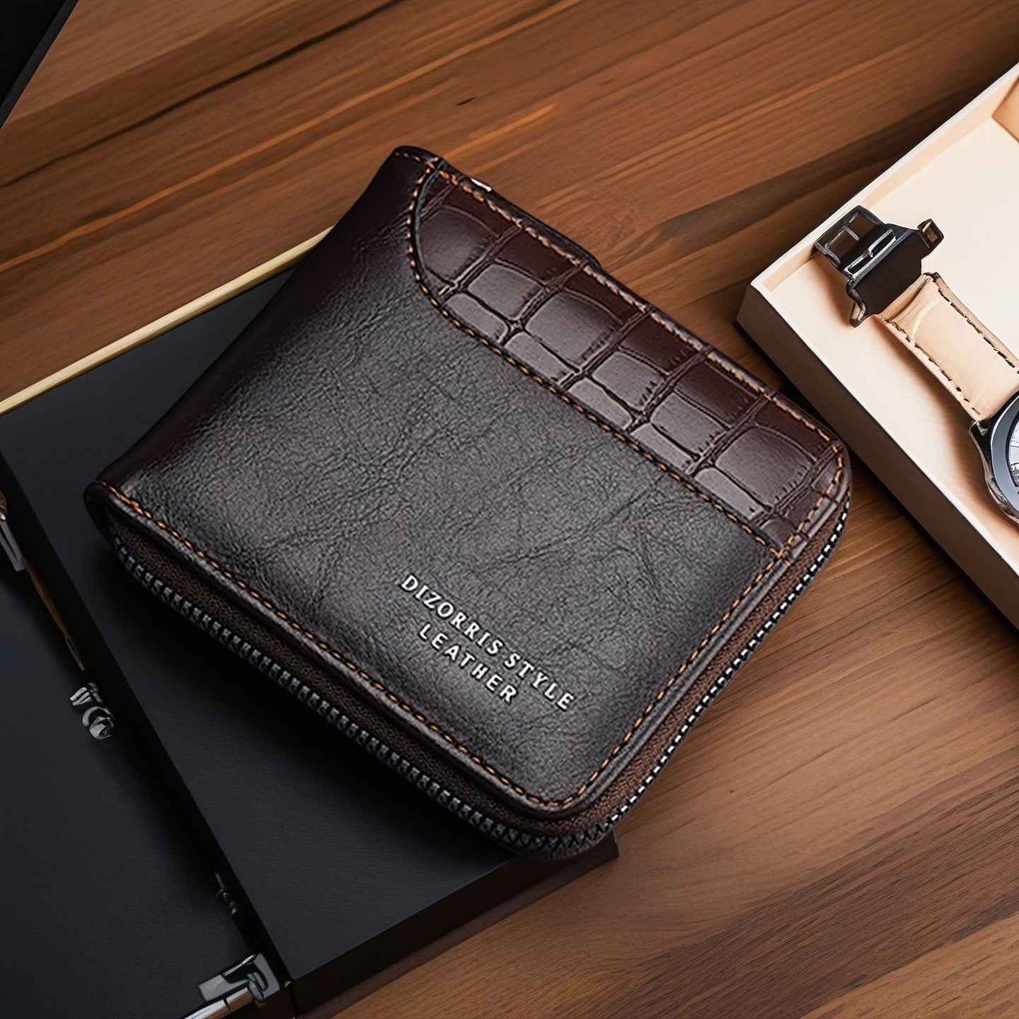 Lubis Sleek Mutifunctional Men's Wallet-wallet-Dark Coffee Color-All10dollars.com
