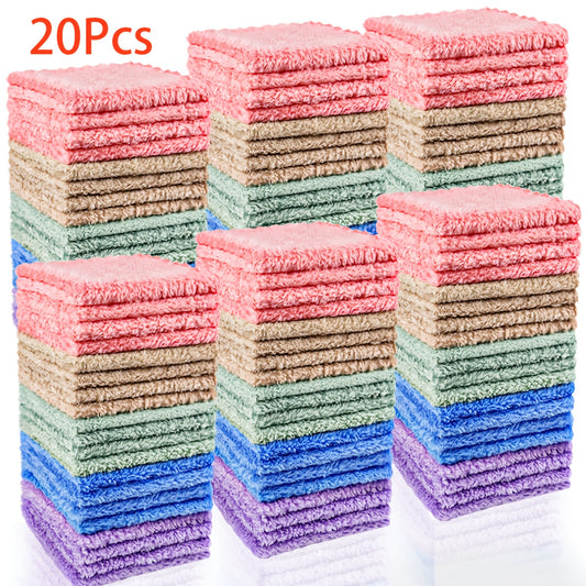 20 Pcs Washcloths - Square Towels Home Bathroom-WASHCLOTH-All10dollars.com