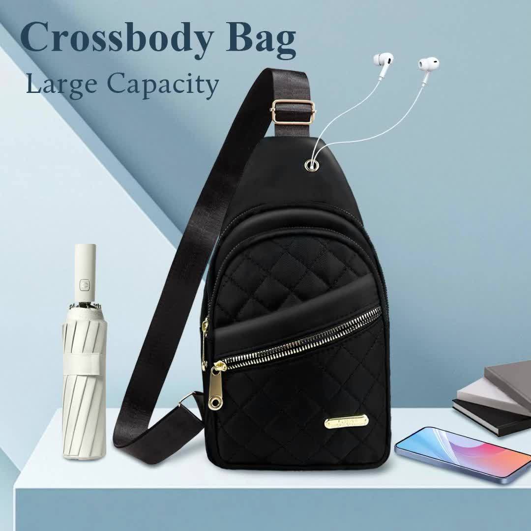 Lenyx Quilted Sling Backpack Crossbody Bag-bags-All10dollars.com
