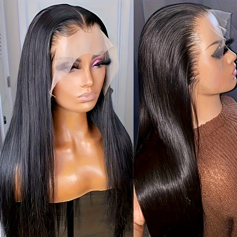 Women's 13x4 Lace Front Wig Natural Looking Frontal Closure 28 INCHES-WIG-28inch-Black-All10dollars.com