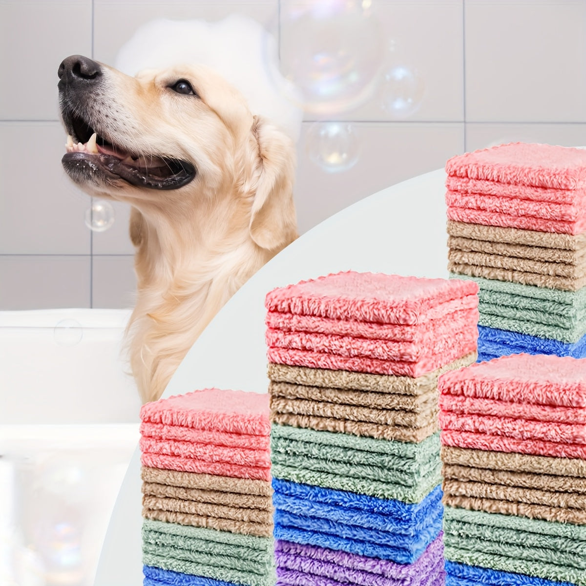 20 Pcs Washcloths - Square Towels Home Bathroom-WASHCLOTH-All10dollars.com