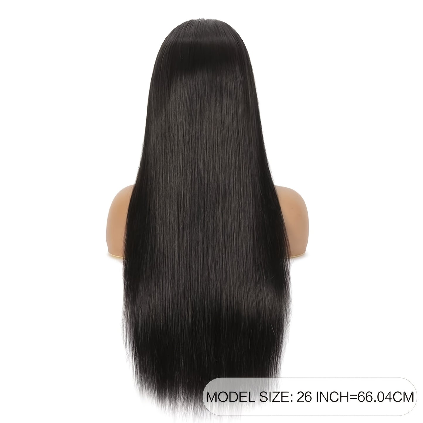 Long Straight Hair Wigs Black Heat Resistant Fiber Hair Full Machine Wig with Bangs Cosplay Party Wig for Fashion Women Cosplay Wig for Halloween Family Wig Party Hair Wigs-All10dollars.com