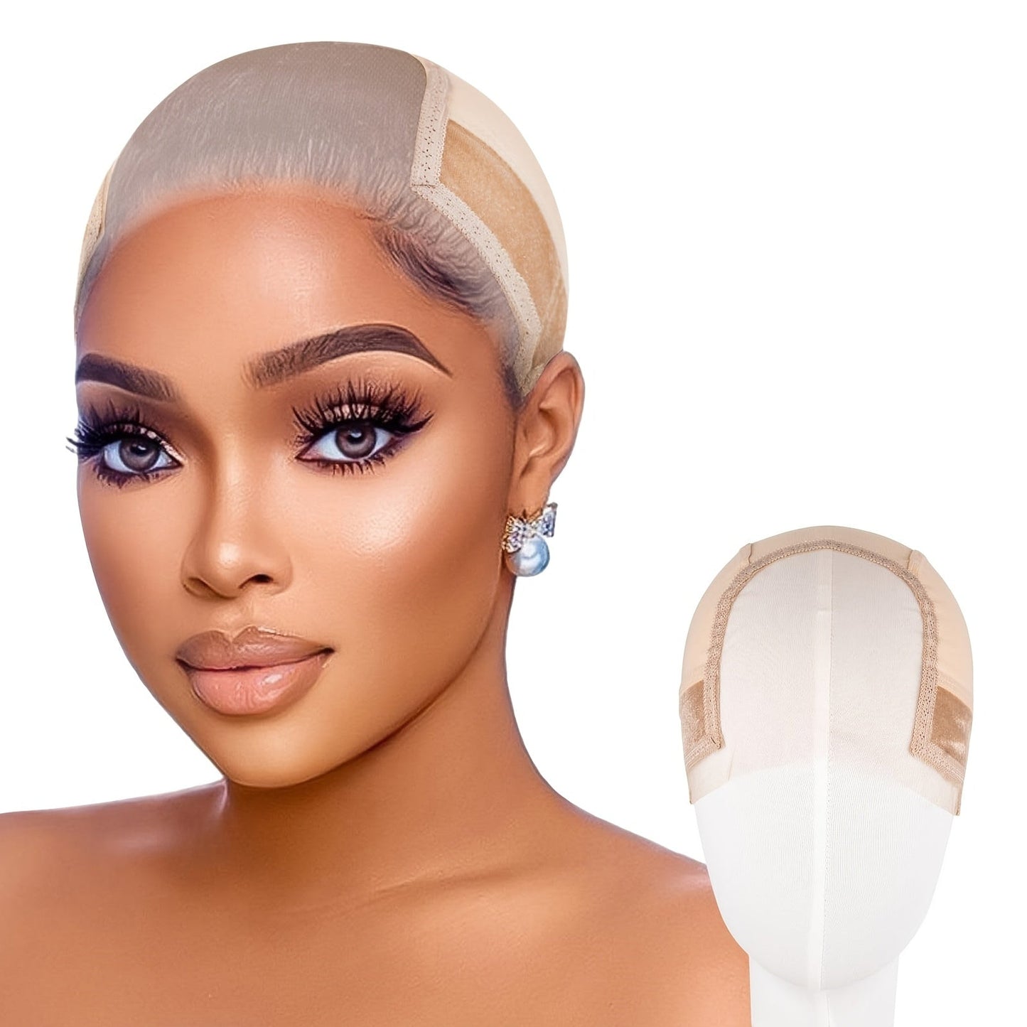 Denylove Lace Front Grip Wig Cap Non-Slip Adjustable Premium-wig cap-Beige-All10dollars.com