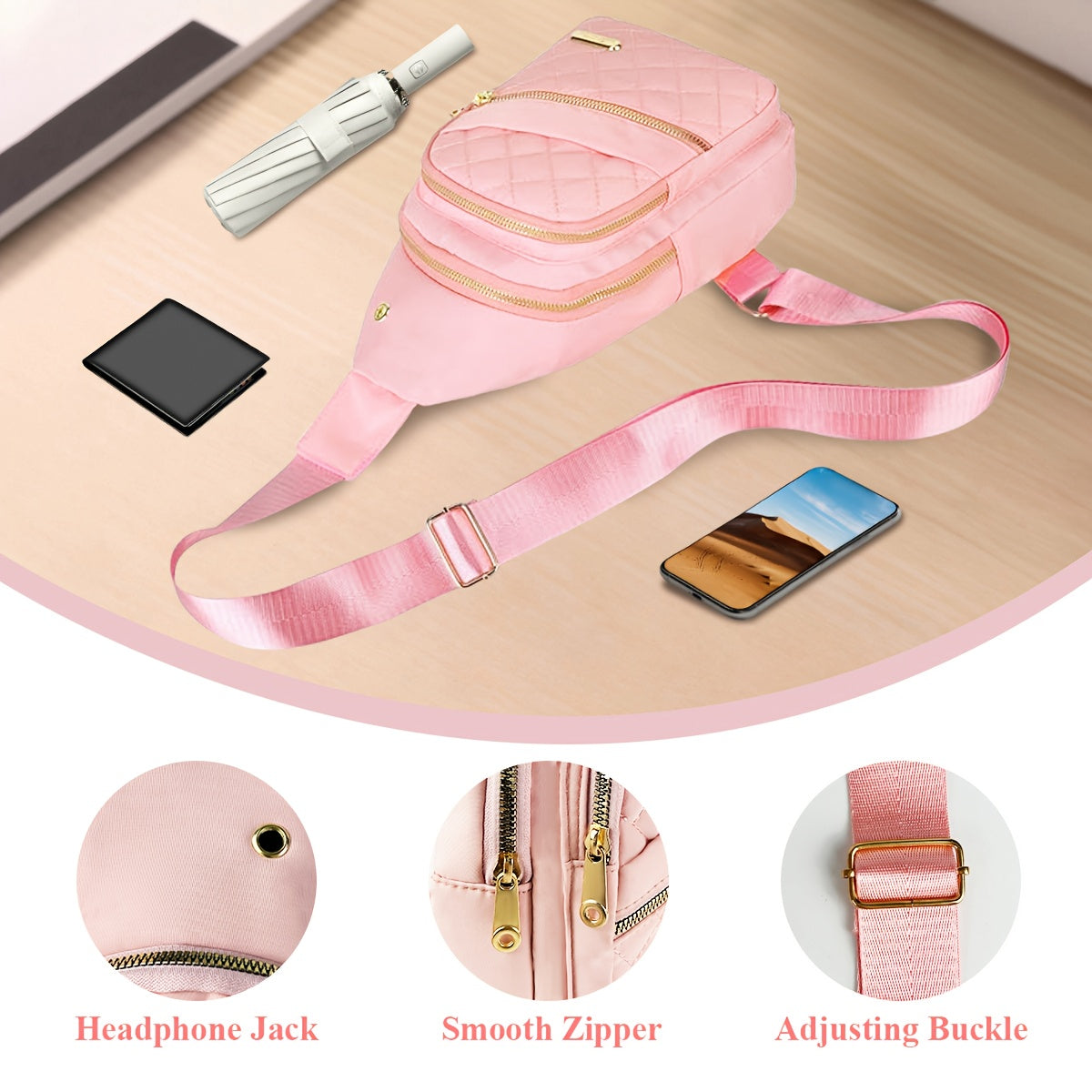 Lenyx Quilted Sling Backpack Crossbody Bag-bags-All10dollars.com