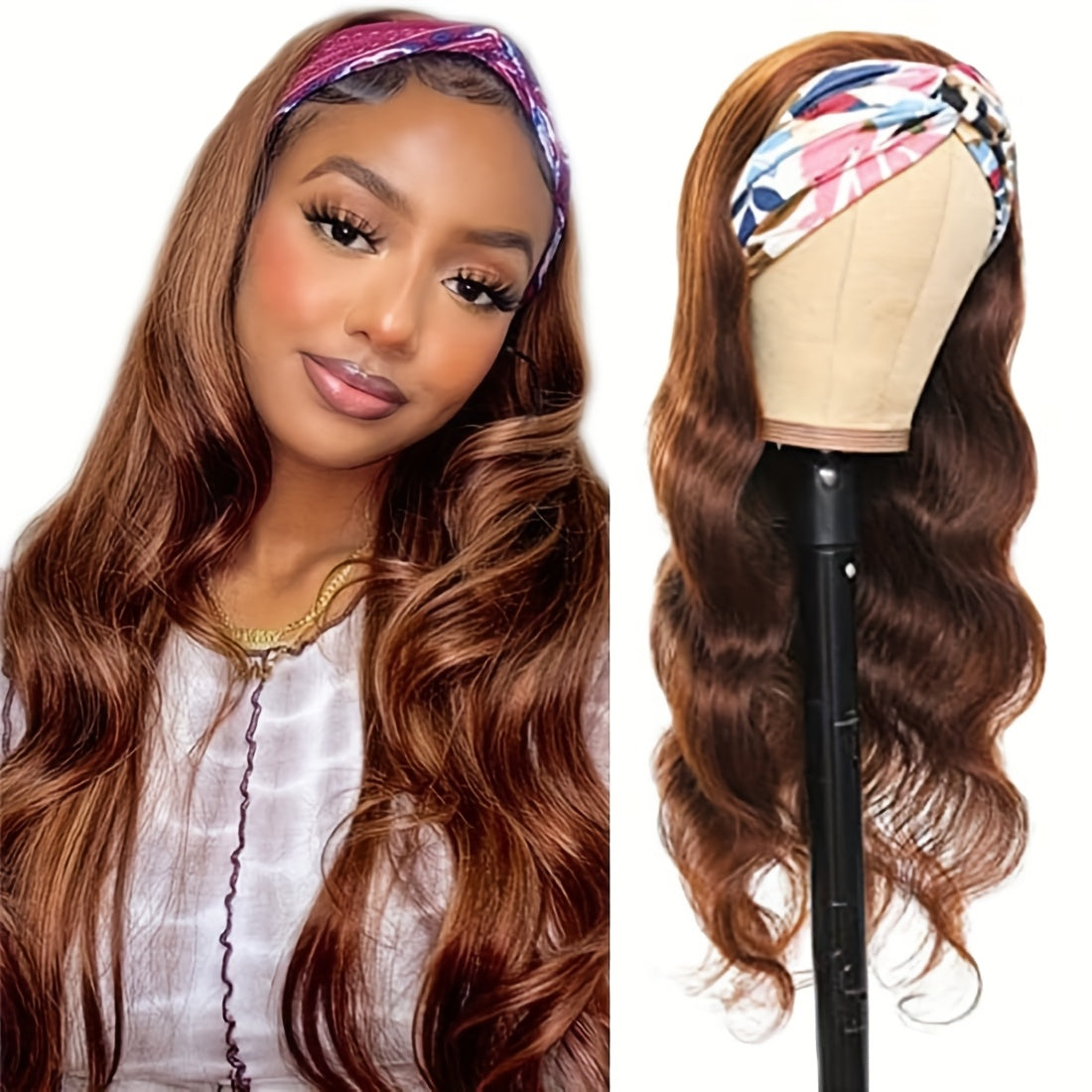 Full Body Brown Wavy Wig 26inch-WIG-All10dollars.com