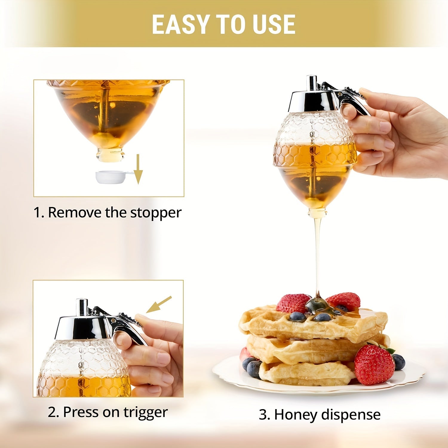 Honey or Any Sauce Dispenser with Metal Spout-Dispenser-All10dollars.com