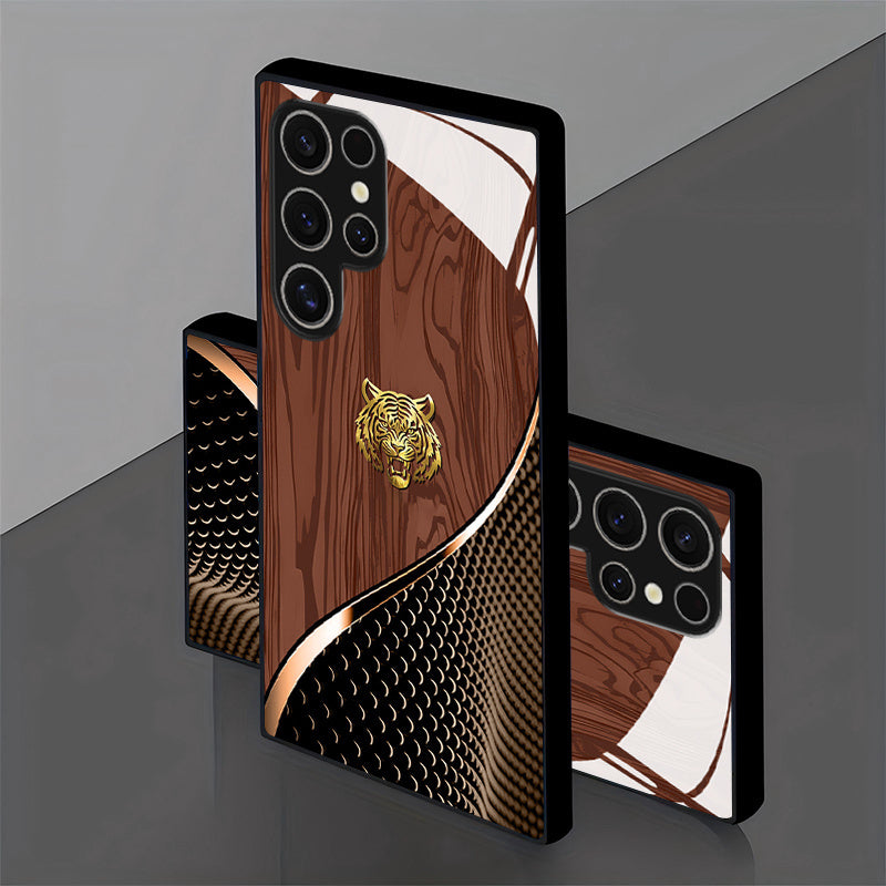 Tiger Head Tempered Glass Mobile Phone Case for Samsung-phone case-All10dollars.com
