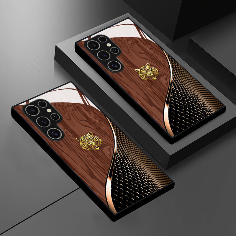 Tiger Head Tempered Glass Mobile Phone Case for Samsung-phone case-All10dollars.com