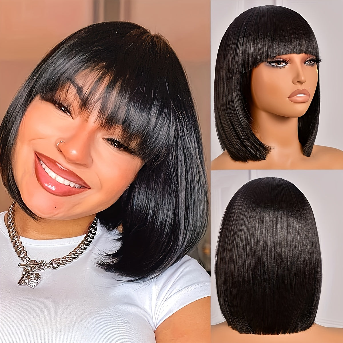 Josy 12-inch Bob Women'S Short Bob Wig-WIG-Black-12inch-All10dollars.com