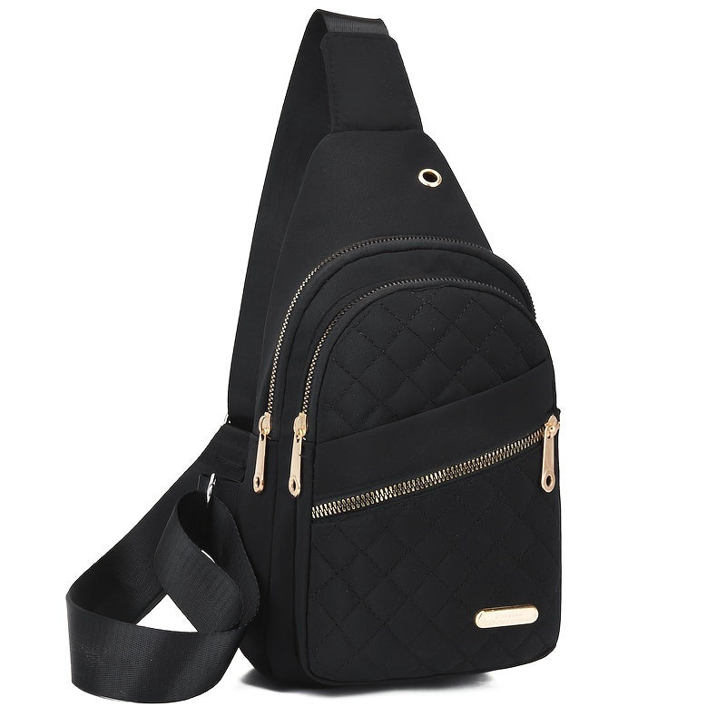 Lenyx Quilted Sling Backpack Crossbody Bag-bags-Black-1pc-All10dollars.com