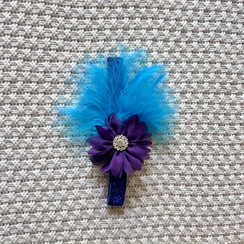 Ballet Tutu & Headband Set - Blue & Purple Tulle Birthday Gifts Frilly Tutu Skirt-BABY tutu-All10dollars.com