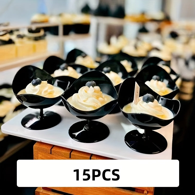 10pcs Reusable Plastic Dessert Cups-Black-All10dollars.com