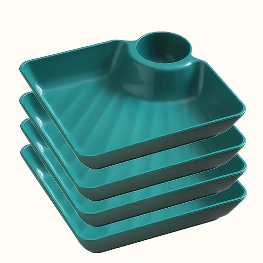 BPA-free Serving Platter Set-dinner plates-4PCS-GREEN-All10dollars.com