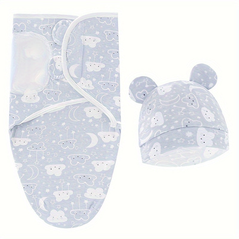 Newborn Swaddle Blankets And Hats Baby Infant Wraps.-BABY-Clouds-All10dollars.com