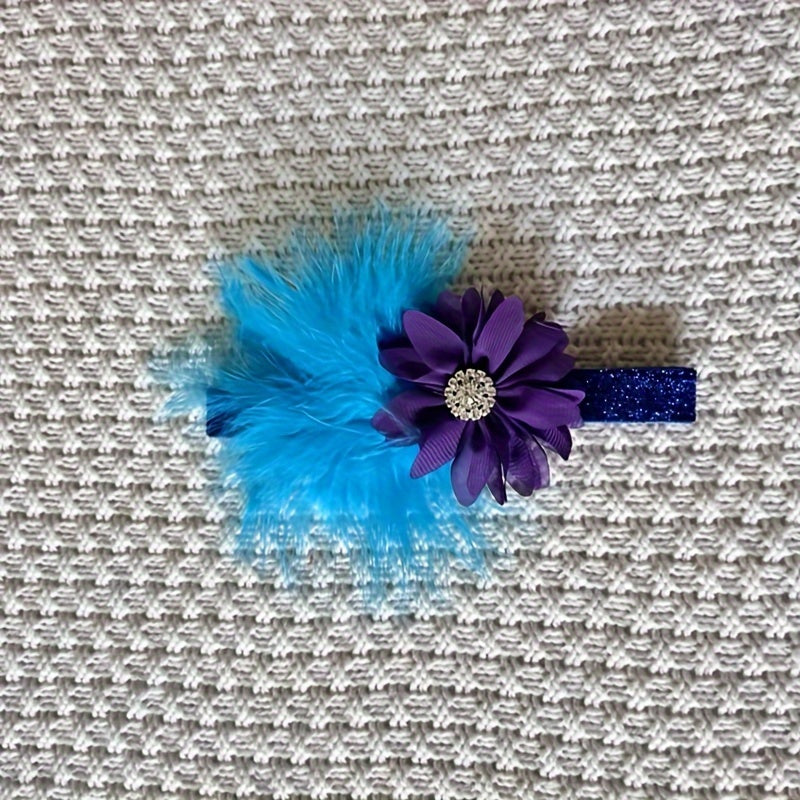 Ballet Tutu & Headband Set - Blue & Purple Tulle Birthday Gifts Frilly Tutu Skirt-BABY tutu-All10dollars.com