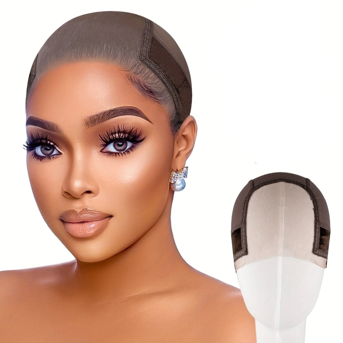 Denylove Lace Front Grip Wig Cap Non-Slip Adjustable Premium-wig cap-Brown-All10dollars.com